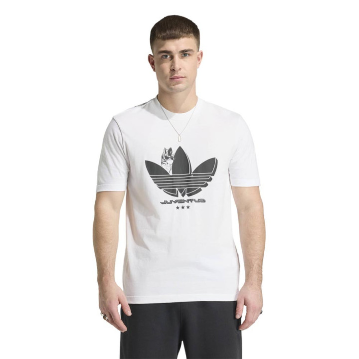 ADIDAS T-Shirt Culture Juve Trefoil Bianco Nero Uomo