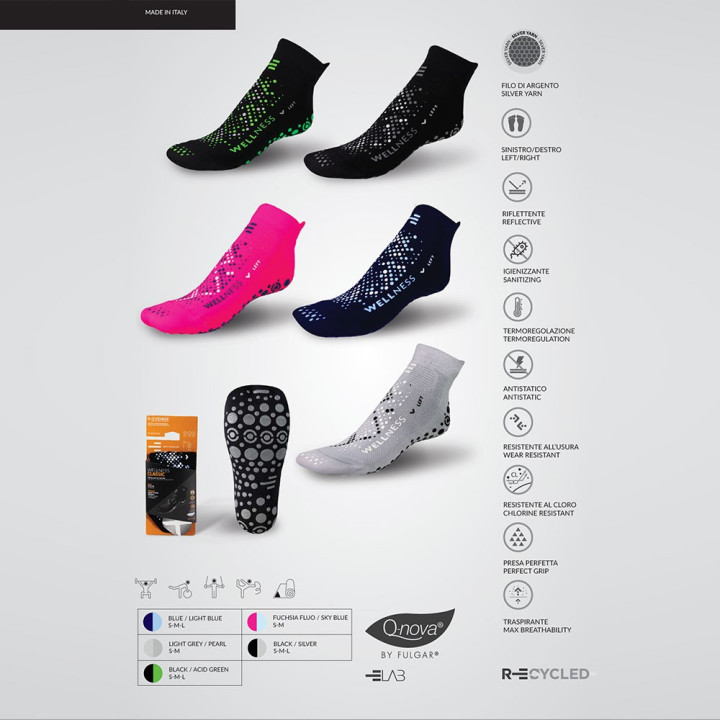 R-Evenge Calze Wellness Classic New Nero/Grigio Unisex