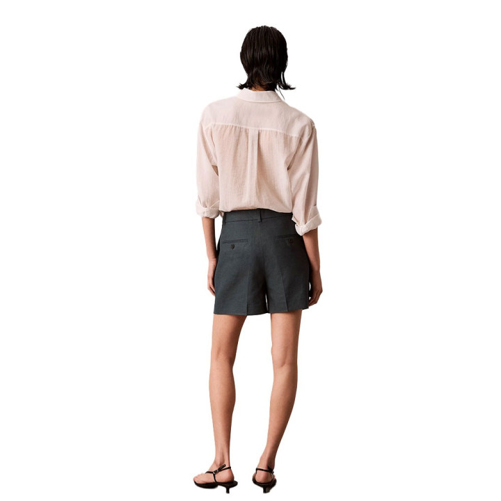 Calvin Klein Bermuda Lino Blu Donna