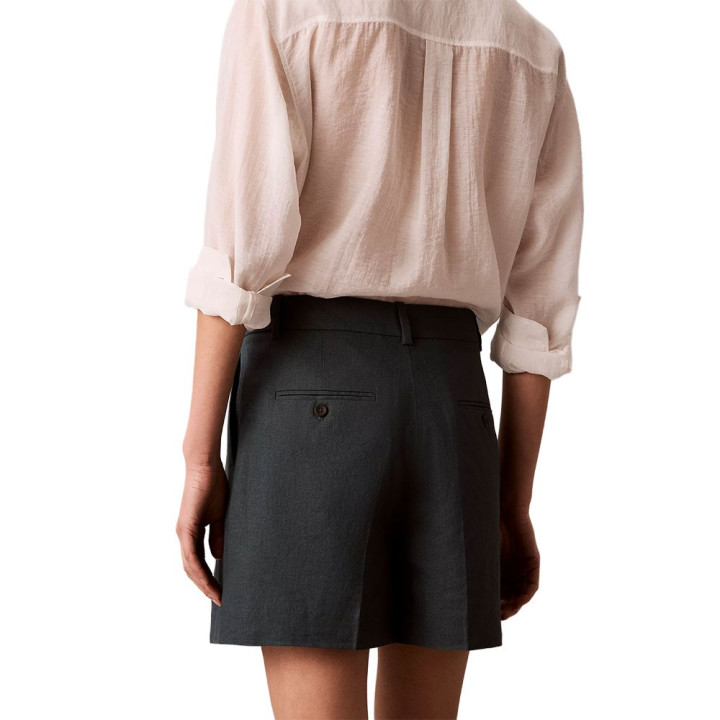 Calvin Klein Bermuda Lino Blu Donna
