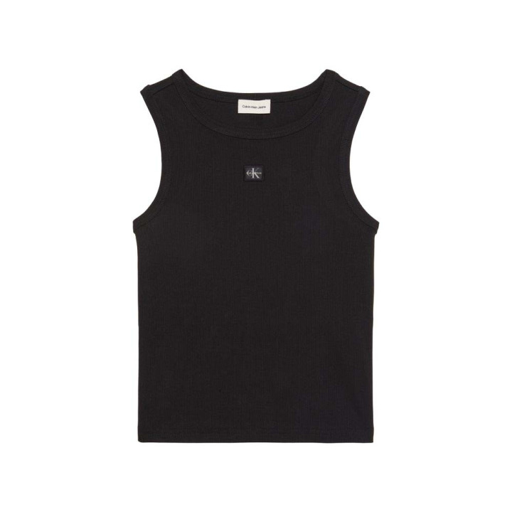 Calvin Klein Canotta Rib Nero Donna