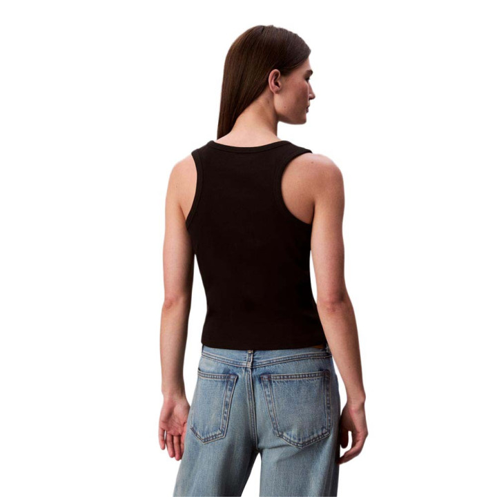 Calvin Klein Canotta Rib Nero Donna