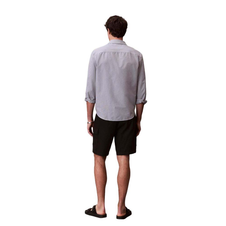 Calvin Klein Shorts Cargo Lino Nero Uomo