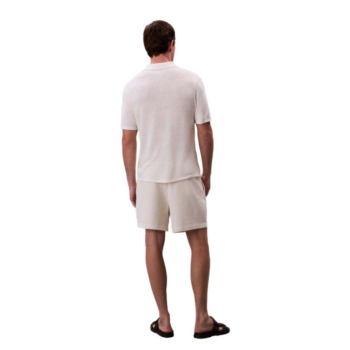Calvin Klein Shorts Waffle Bianco Uomo