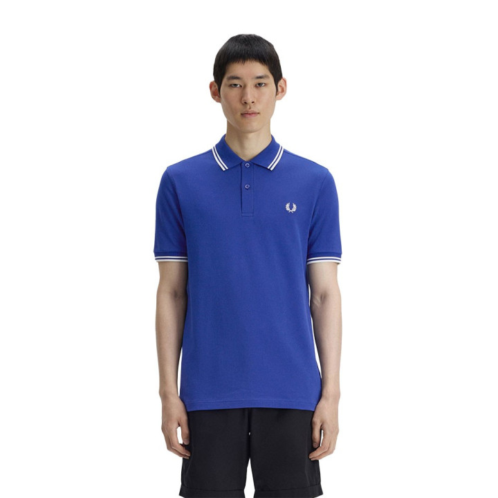 Fred Perry Polo Righe Azzurro  Uomo