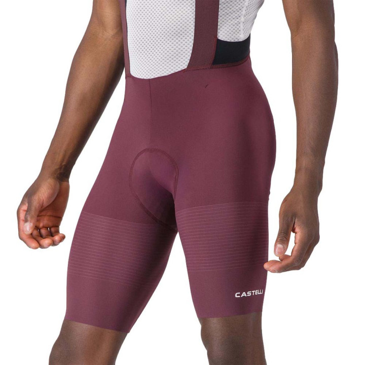 Castelli Salopette Ciclismo Premio Evo Deep Bordeaux Winter Sky Uomo