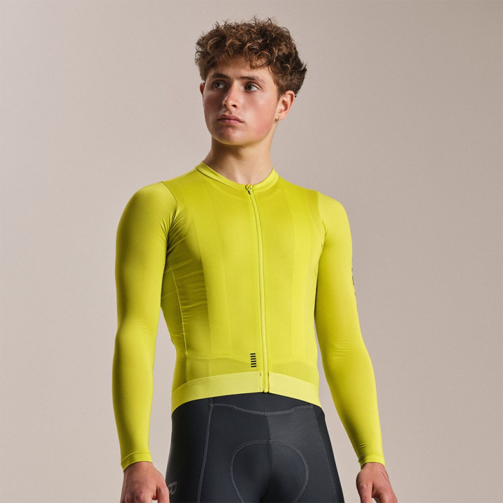 Rapha Maglia Ciclismo Ls Pro Team Lightweight Chartreuse Bianco Uomo