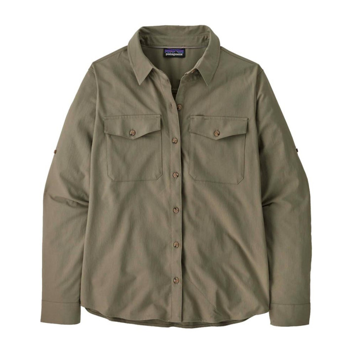 Patagonia Camicia Trekking Self Guided River Rock Verde Donna