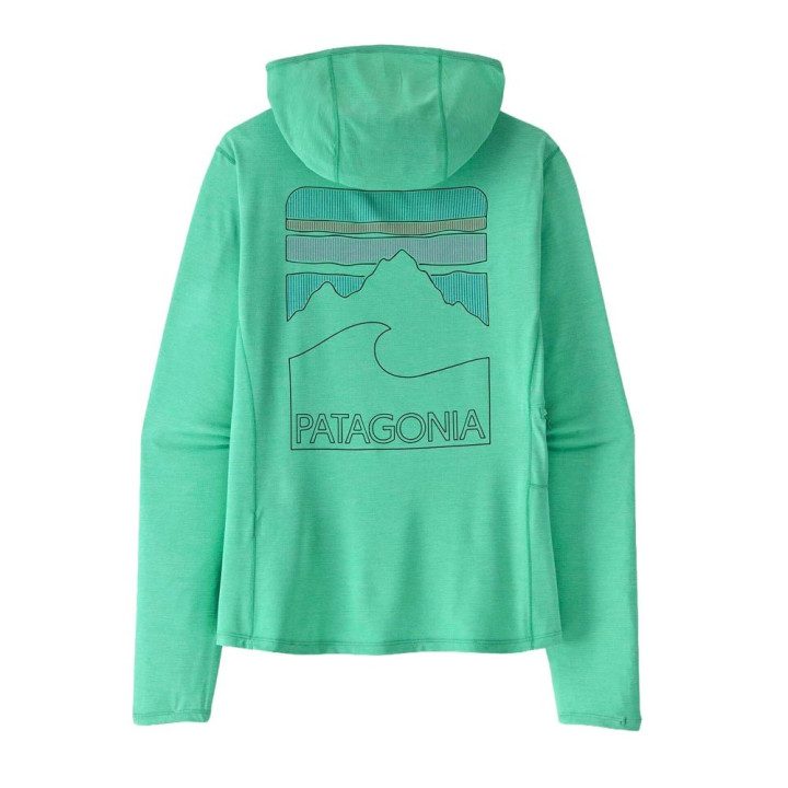 Patagonia Maglia Trekking Cap Cool Sun Hoody Peak Visions Donna
