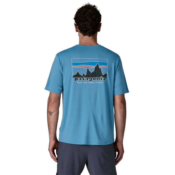 Patagonia T-Shirt Trekking Cap Cool Daily 73 Skyline Uomo