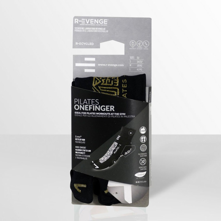 R-Evenge Calze Da Pilates 1 Finger New Nero/Bianco Unisex
