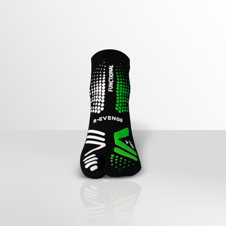 R-Evenge Calze Functional 1 Finger New Nero/Verde Unisex