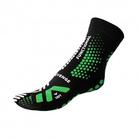 R-Evenge Calze Functional 1 Finger New Nero/Verde Unisex