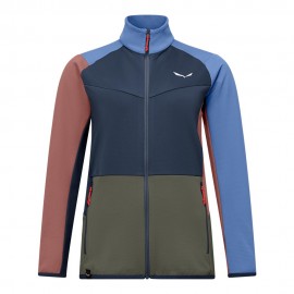 Salewa Felpa In Pile Puez Cammino Blueberry Multi Donna
