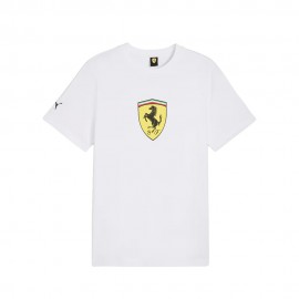 Ferrari T-Shirt Colored Shield bianco
