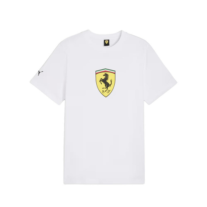 Puma Ferrari T-Shirt Colored Shield Bianco Uomo