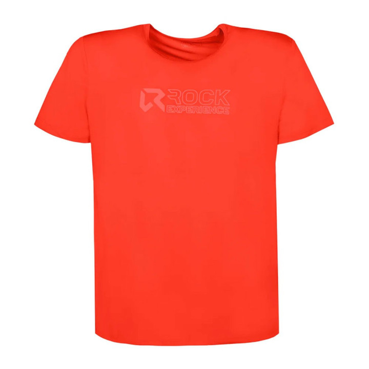 Rock Experience T-Shirt Trekking Tangerine Trip Cherry Tomato Uomo