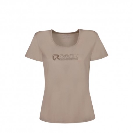 Rock Experience T-Shirt Trekking Tangerine Trip Humus Donna