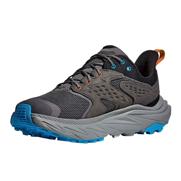 Hoka Anacapa 2 Low GORE-TEX Satellite Grigio Nero - Scarpe Trekking Uomo