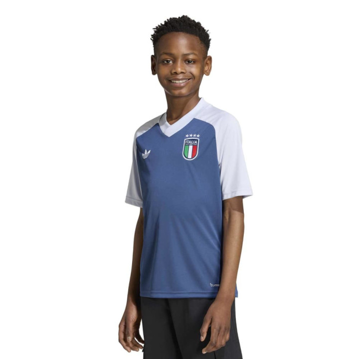 ADIDAS T-Shirt Italia Pre-Match Away Blu Bambino