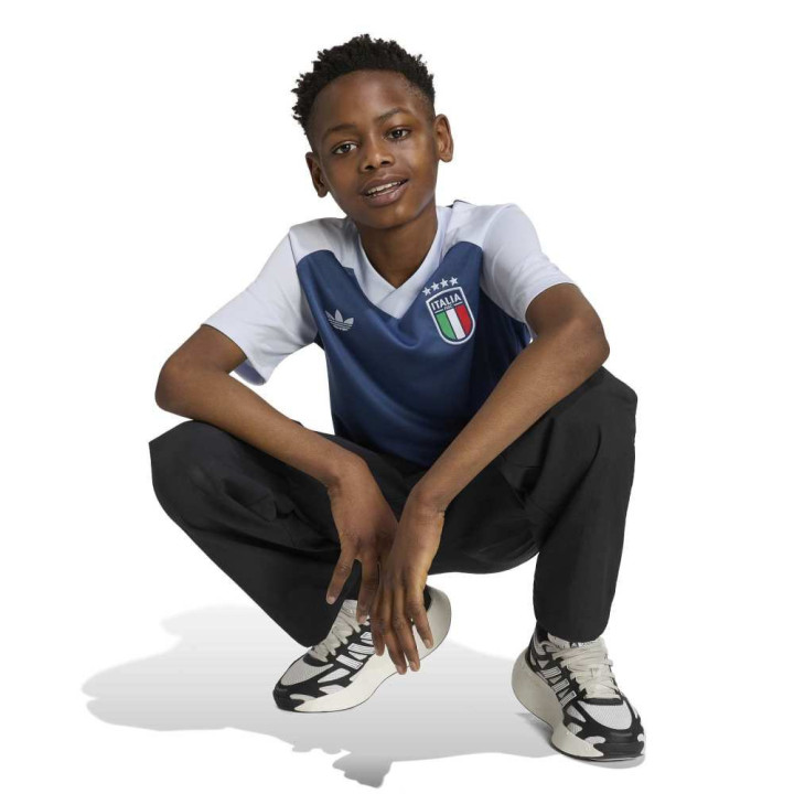 ADIDAS T-Shirt Italia Pre-Match Away Blu Bambino
