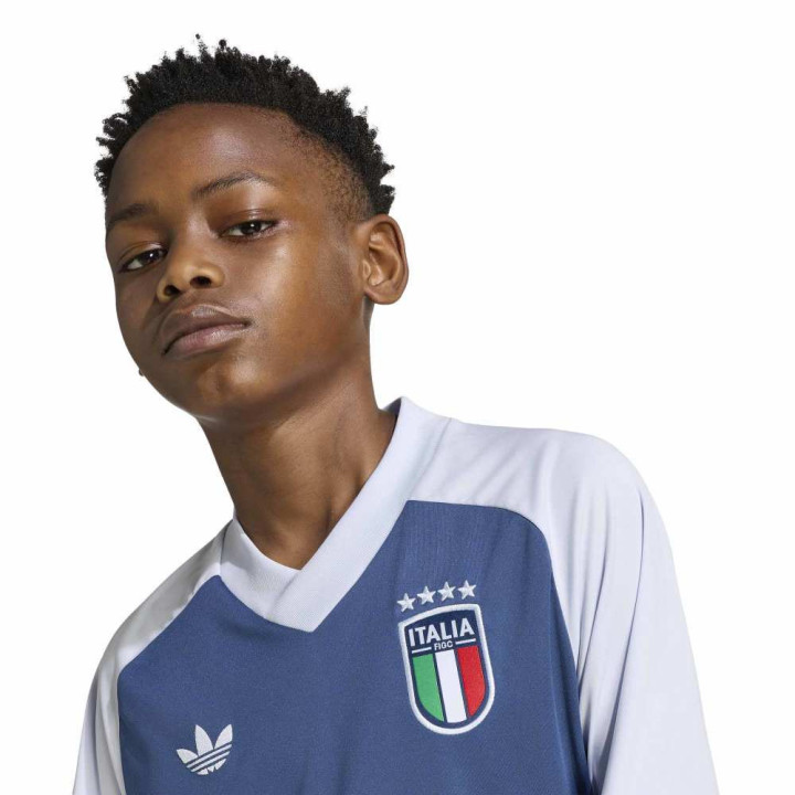 ADIDAS T-Shirt Italia Pre-Match Away Blu Bambino
