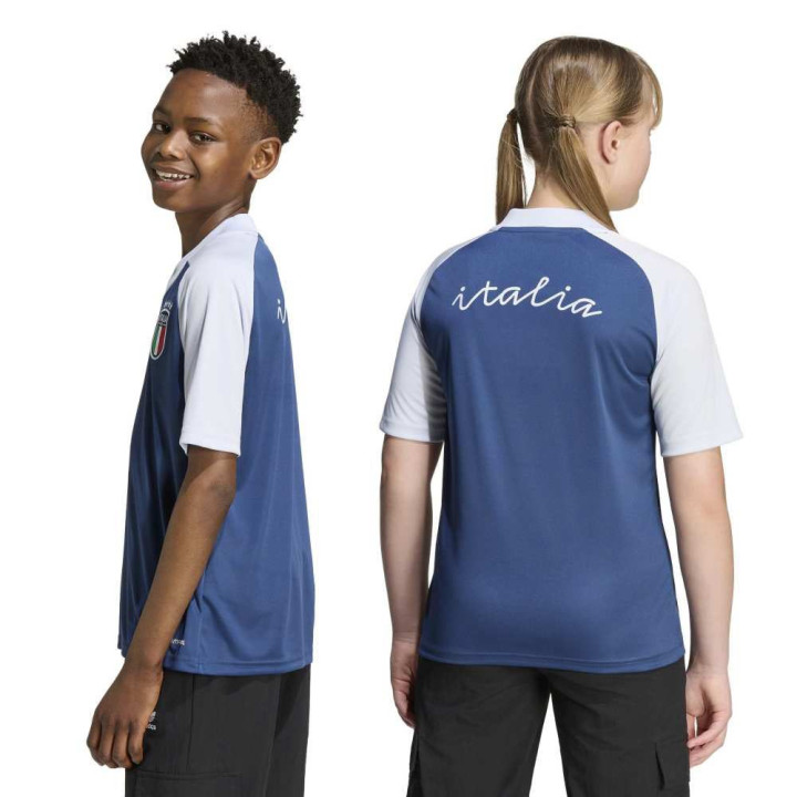 ADIDAS T-Shirt Italia Pre-Match Away Blu Bambino