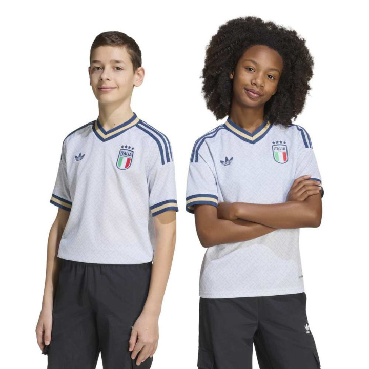 ADIDAS T-Shirt Away Italia Blu Bambino