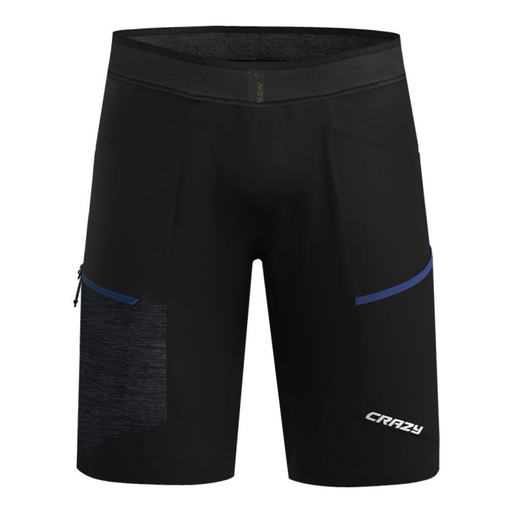 Crazy Pantaloni Corti Trekking Traverse Nero Uomo