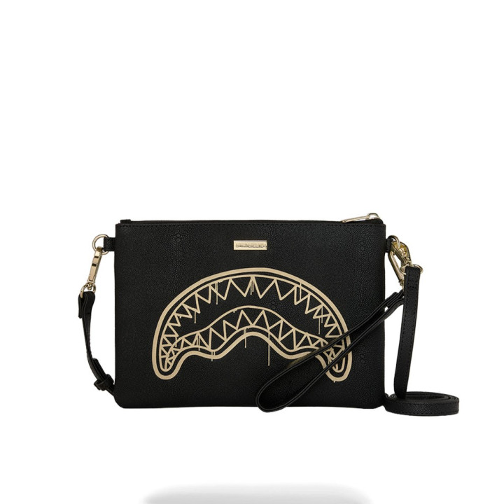 Sprayground Pochette Gold Drap Crossover Nero