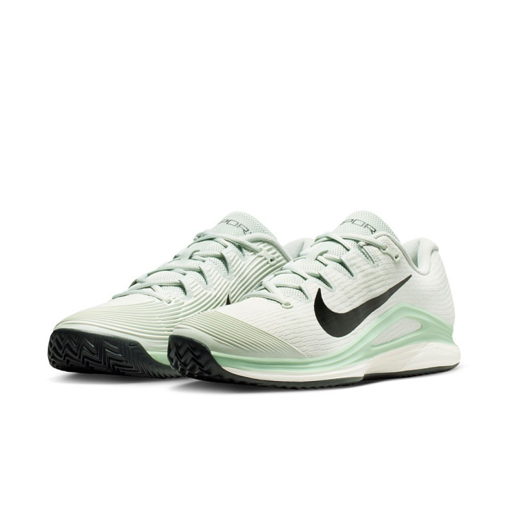 Nike Vapor 12 Clay Light Argento Nero-Stem - Scarpe Tennis Uomo