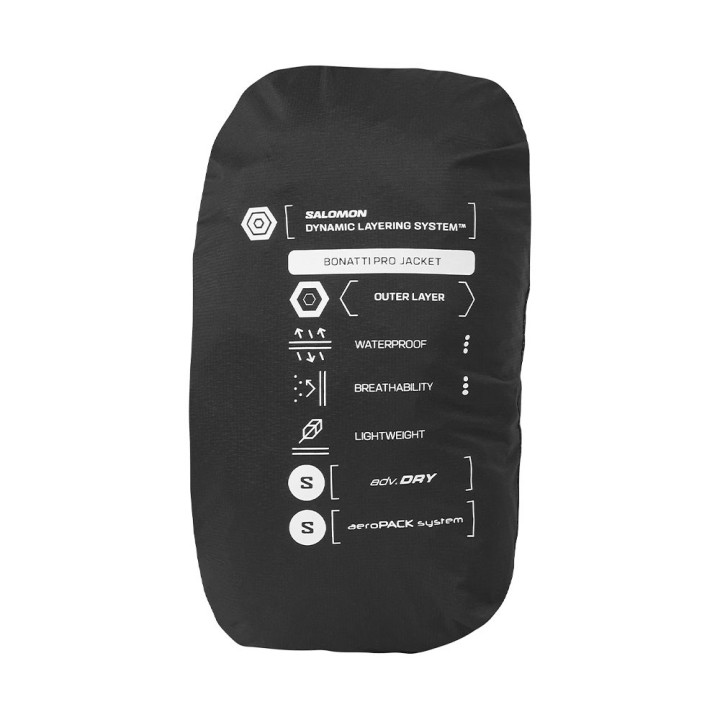 Salomon Giacca Trail Running Bonatti Pro Deep Nero Uomo
