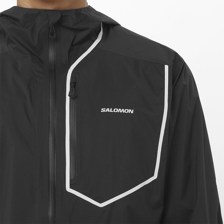 Salomon Giacca Trail Running Bonatti Pro Deep Nero Uomo
