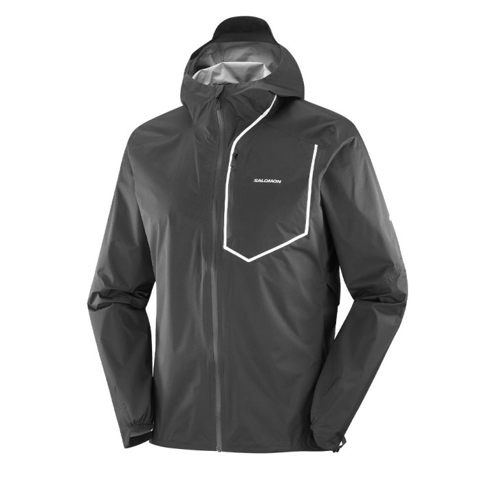 Salomon Giacca Trail Running Bonatti Pro Deep Nero Uomo