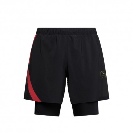 La Sportiva Short Trail Running Flow 5" Nero Giallo Uomo