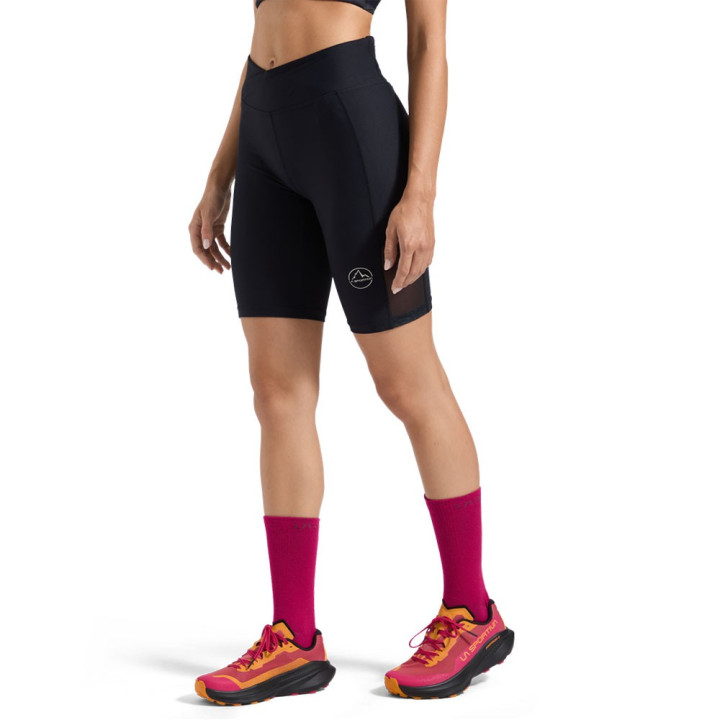 La Sportiva Short Trail Running Tight Triumph Nero Chalk Donna