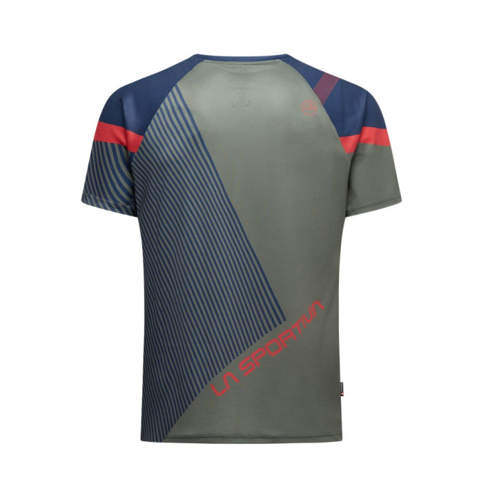 La Sportiva T-Shirt Trail Running Flow Mountain Rosso Cypress Uomo