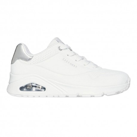 Skechers Uno Oroen Air Lea Bianco Argento - Sneakers Donna