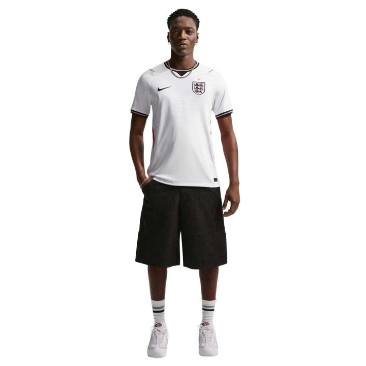 Nike England 2026 Stadium Home Maglia Maniche Corte Bianco Rosso Uomo