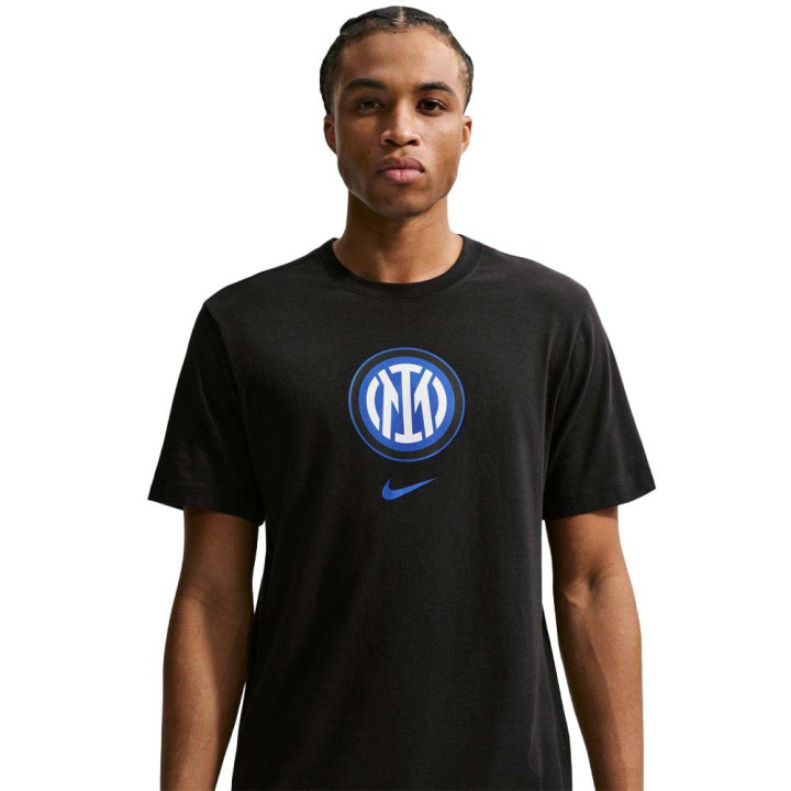 Nike Inter Maglia Maniche Corte Crest Nero Uomo