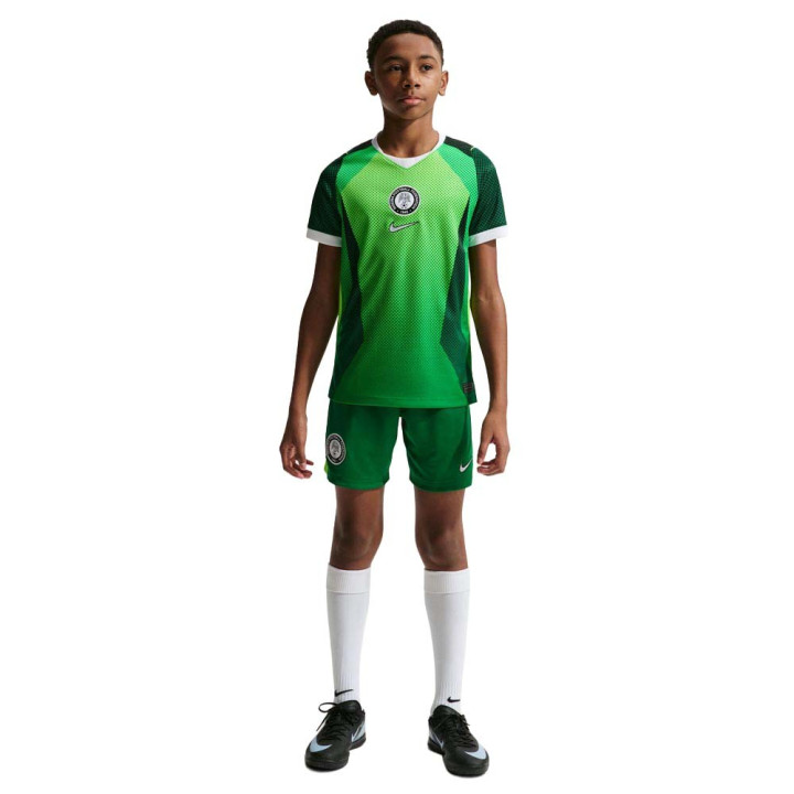Nike Nigeria 2026 Stadium Home Maglia Maniche Corte Verde Bianco Bambino