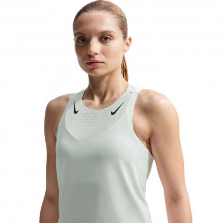 Nike Aeroswift Canotta Running Barely Verde Nero Donna