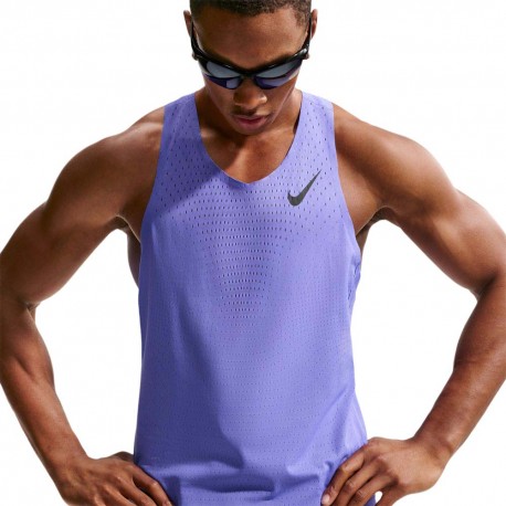 Nike Aeroswift Canotta Running Sapphire Nero Uomo