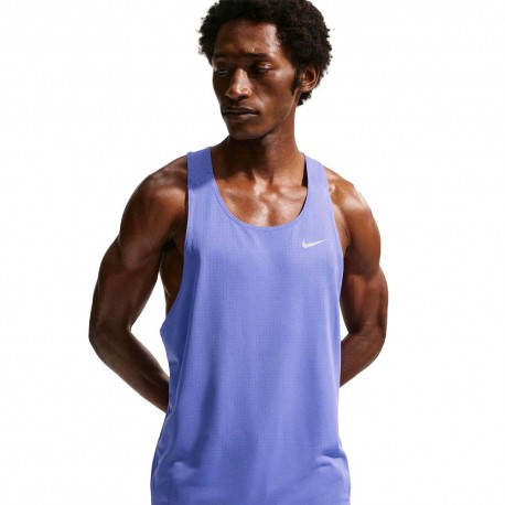 Nike Fast Canotta Running Sapphire Nero Uomo