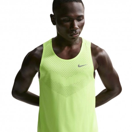 Nike Stride Canotta Running Volt Ice Reflective Silv Uomo