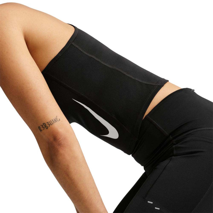 Nike Tempo Swoosh Canotta Running Run Nero Bianco Donna