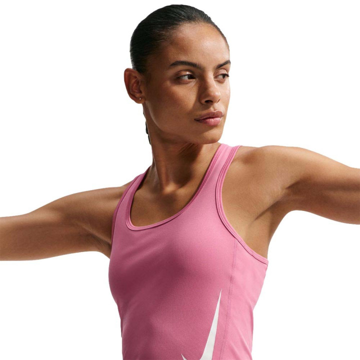 Nike Tempo Swoosh Canotta Running Peony Rosa Foam Donna