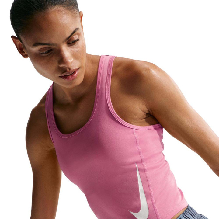 Nike Tempo Swoosh Canotta Running Peony Rosa Foam Donna