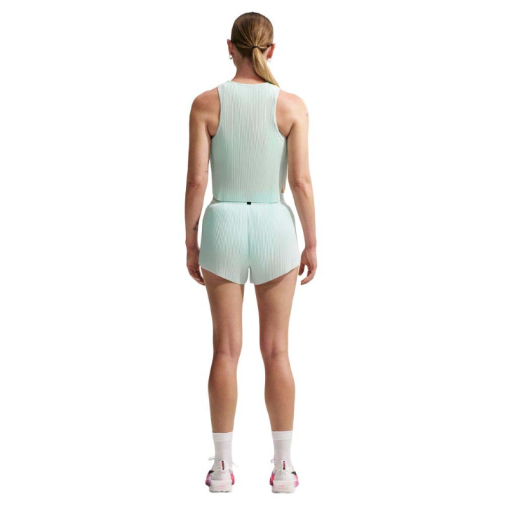 Nike Aeroswift Crop Top Running Barely Verde Nero Donna