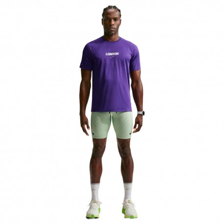 Nike Stride T-Shirt Running London Midnight Navy Court Purple Uomo
